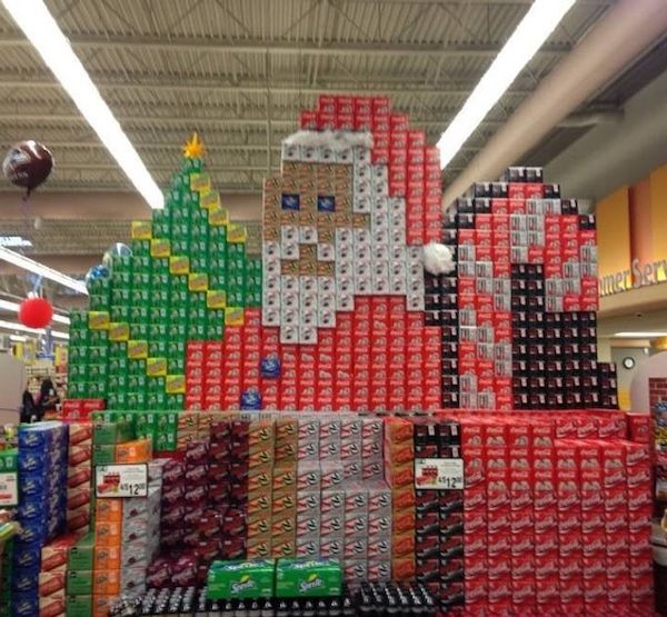 things that are impressive and cool - grocery store soda display