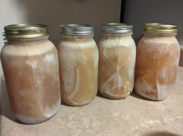 randoms things amused and surprised - frozen craked jars