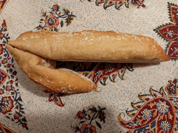 randoms things amused and surprised - broken and bent in half baguette