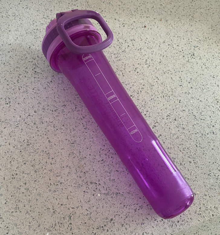 randoms things amused and surprised - water bottle shrank in the wash