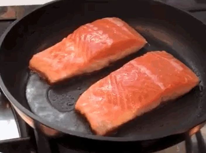 Most Salmon we eat is farmed and dyed pink, in reality, farmed salmon is a greyish colour.