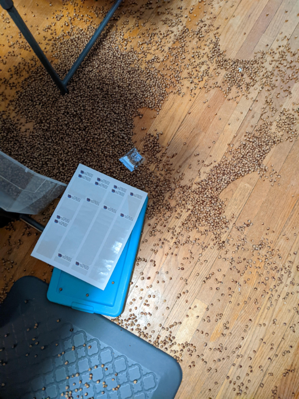 “Dropped 10 pounds of beads on the floor today at work. Boss was not happy.”