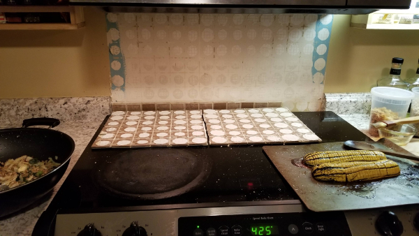 “While making dinner, the kitchen tile just fell off the wall.”