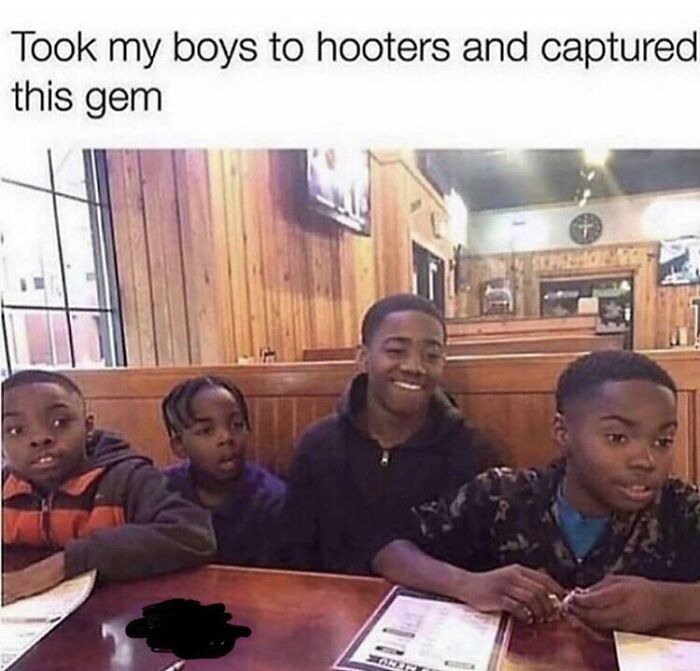 helicopter parents - took my boys to hooters - Took my boys to hooters and captured this gem