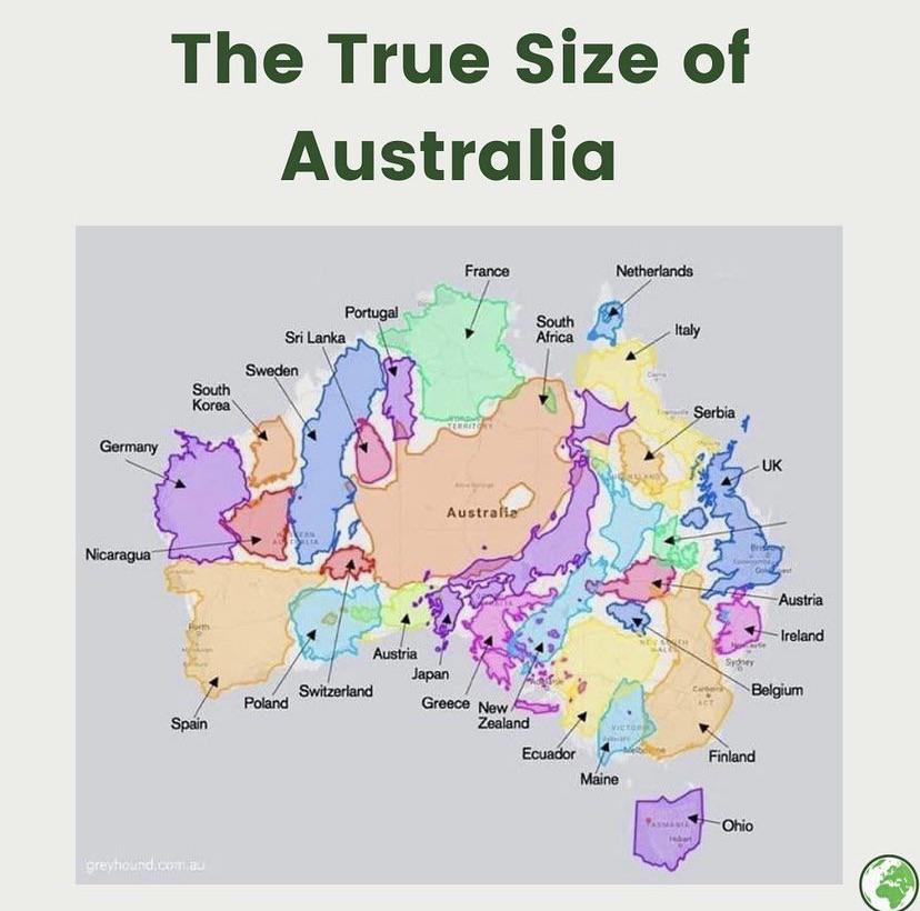 Fascinating Photos - The True Size of Australia