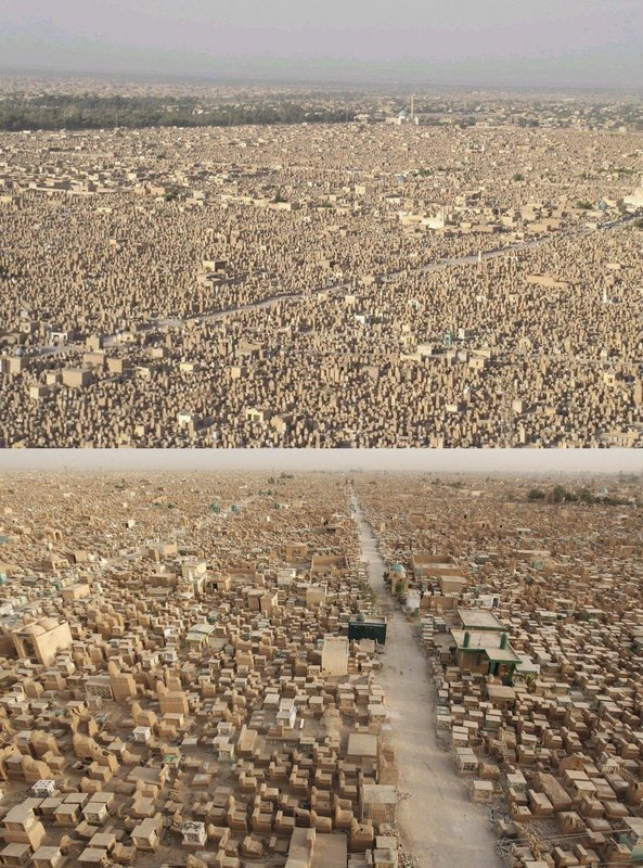 Fascinating Photos - Worlds largest cemetery is located in Iraq. 5 million bodies and 1400 years old