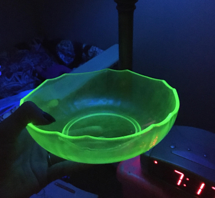 “I inherited a radium glass dish from my late great grandmother.”