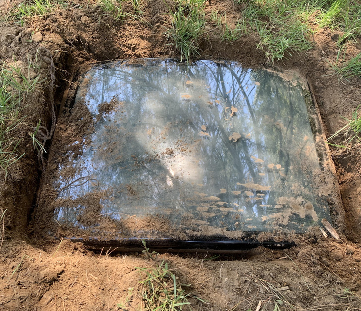 “Someone buried an old TV in our backyard at some point.”