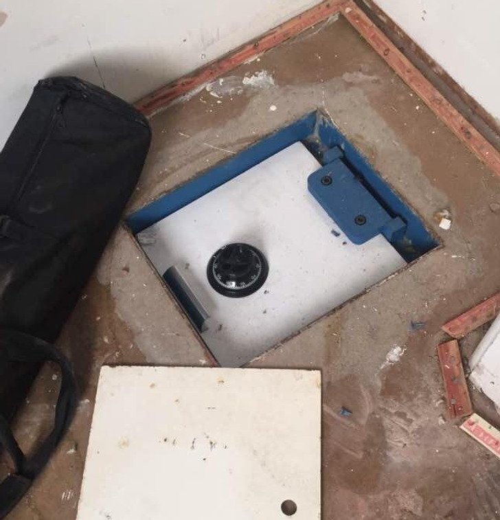 “We discovered a locked safe in the floor during the remodeling of our old home.”