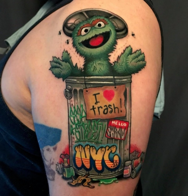 oscar the grouch tattoo - I trash! Hello Wyc