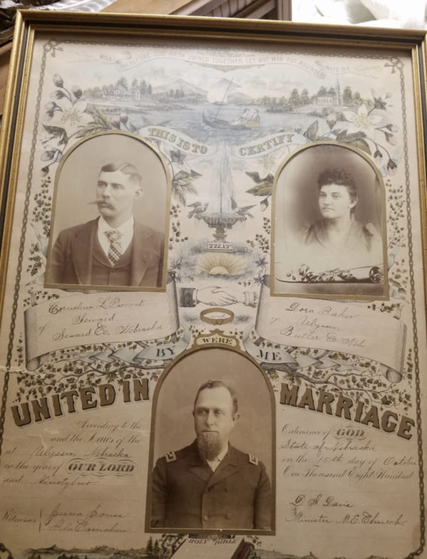 “Found a marriage certificate from 1895 in a flooded cabin we renovated.”
