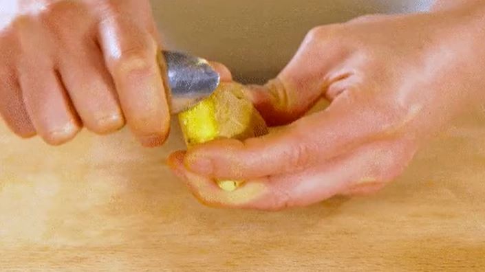 peeling ginger gif