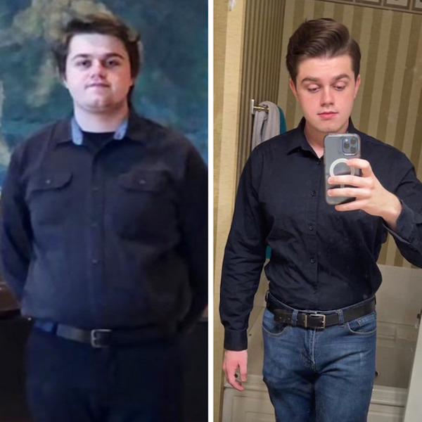 before and after transfomations -dress shirt