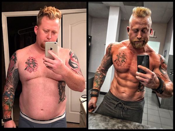 before and after transfomations -tattoos on someone who's lost weight - 1