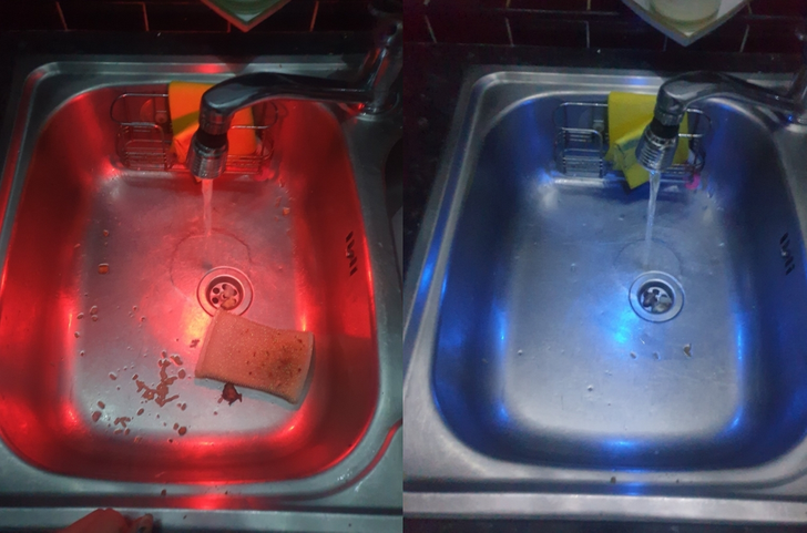 “My sink has a light that changes depending on the temperature.”
