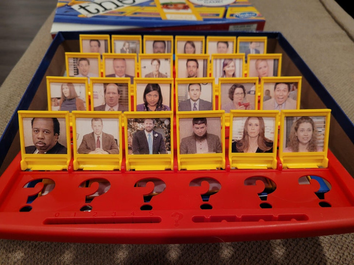 “My daughter made this The Office-themed Guess Who for my son as a DIY Christmas present a few years ago.”