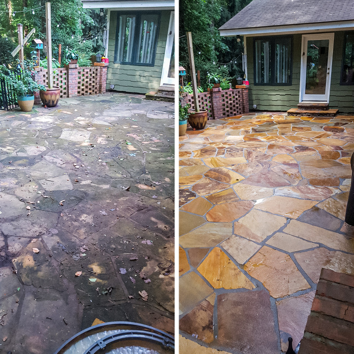photos easy to look at - pressure washing before and after