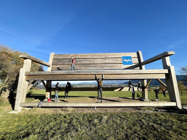 We visited the largest bench in Germany.