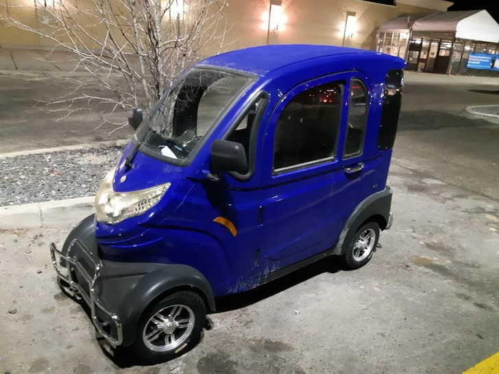 “This strange little car I came across in a parking lot”