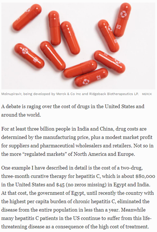 dystopian pics  - covid pill - 82 Lates Molnupiravir, being developed by Merck & Co Inc and Ridgeback Biotherapeutics Lp. Merck A debate is raging over the cost of drugs in the United States and around the world. For at least three billion people in India