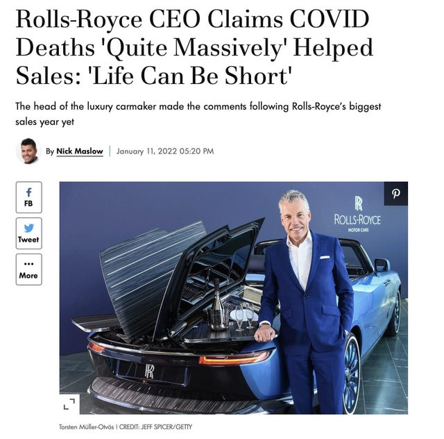 dystopian pics  - Torsten Müller-Ötvös - RollsRoyce Ceo Claims Ovid Deaths 'Quite Massively' Helped Sales 'Life Can Be Short' The head of the luxury carmaker made the ing RollsRoyce's biggest sales year yet By Nick Maslow f Fb P RollsRoyce Motor Cars Twee