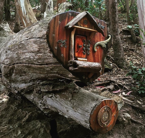 A friend of mine came across this little home while on a hike.