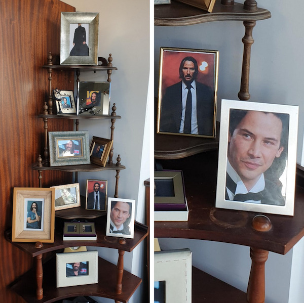 My local thrift store has a Keanu Reeves shrine.