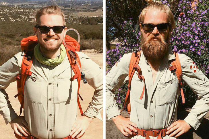 before and after pics Hiking - "O