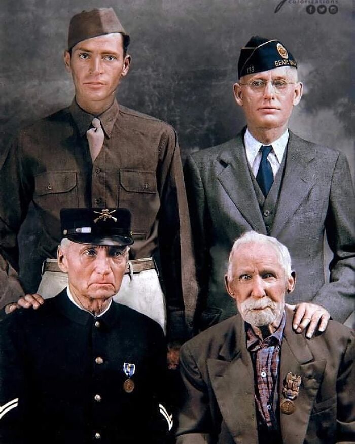 pics from history - 4 generations of soldiers in one