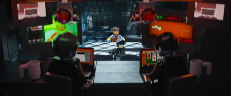 "In The Lego Movie (2014), one of the robots is playing solitaire while Bad Cop is interrogating Emmett."