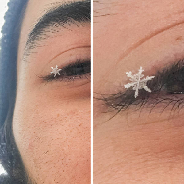 ’’My boyfriend caught a snowflake on his eyelash.’’