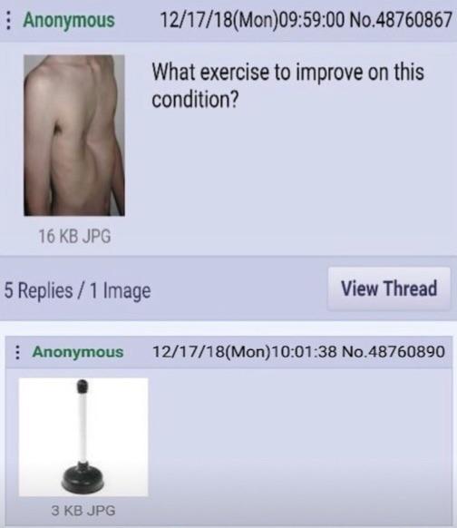 savage comments brutal comebacks - muscle - Anonymous 121718Mon00 No.48760867 What exercise to improve on this condition? 16 Kb Jpg 5 Replies 1 Image View Thread Anonymous 121718Mon38 No.48760890 3 Kb Jpg