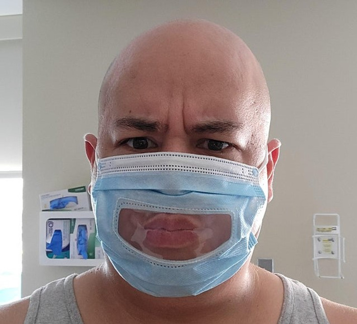 The NICU at the hospital has masks with mouth windows so the babies can see your expressions.