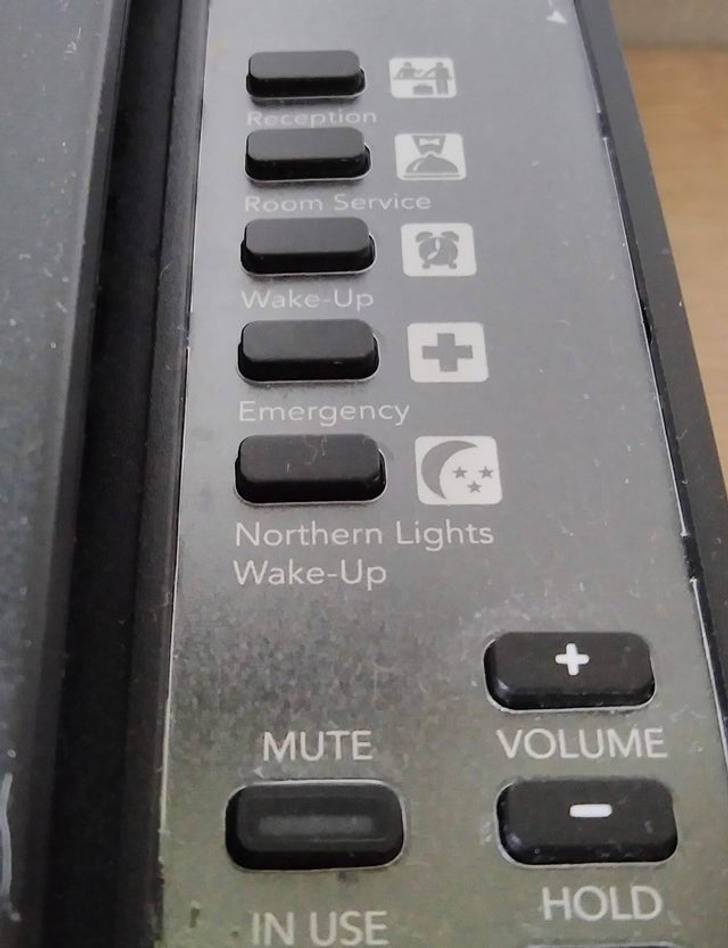 “My hotel phone in Iceland has a special button that will wake you up if there are northern lights in the sky.”