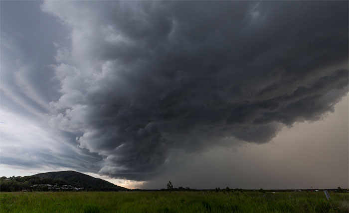 Used to live on a farm on the outskirts of Tornado Alley.

It's super disconcerting when the sky is looking ominous and it's really windy, maybe gusting up to 40-50 mph. Then at the drop of a hat....complete calm.

That's your cue to get the f**k inside. Had a couple tornadoes close and several nasty wind storms that were nearly as bad as a tornado. The whole "calm before the storm" saying exists for a reason and it's freaky.