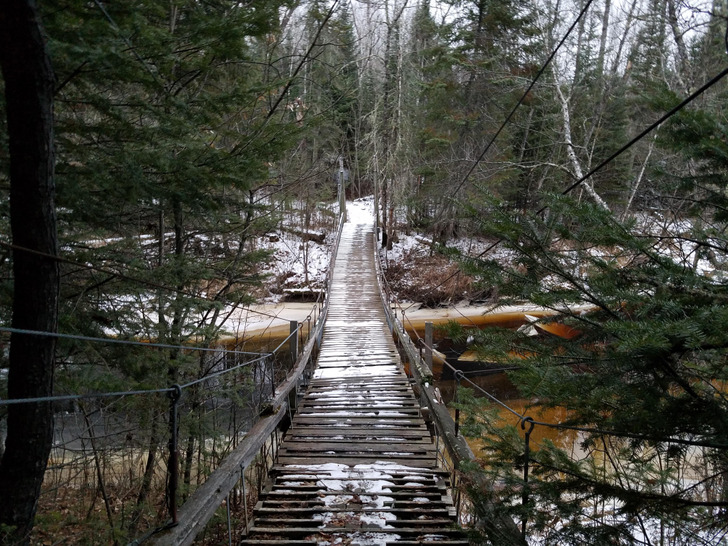 “A suspension bridge my grandpa built himself”