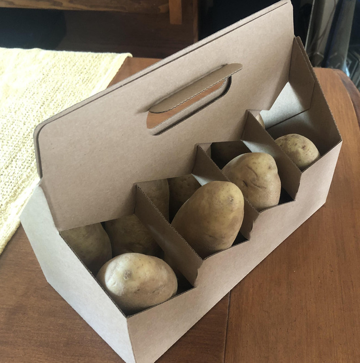 “How my boyfriend brought home potatoes from the store today”