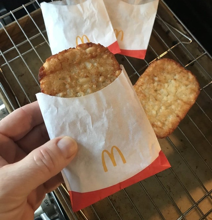 “My daughter always wants to get hash browns on the way to daycare. I started saving the wrappers and cooking frozen ones at home.”