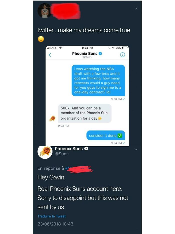 internet liars called out - multimedia - twitter...make my dreams come true At&T 25% Phoenix Suns