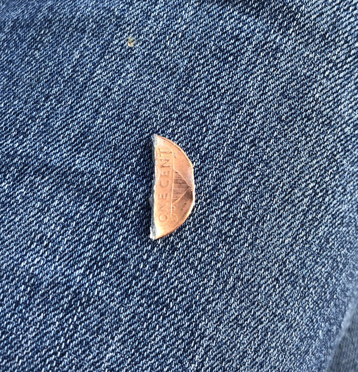 “I found a broken penny at work today.”