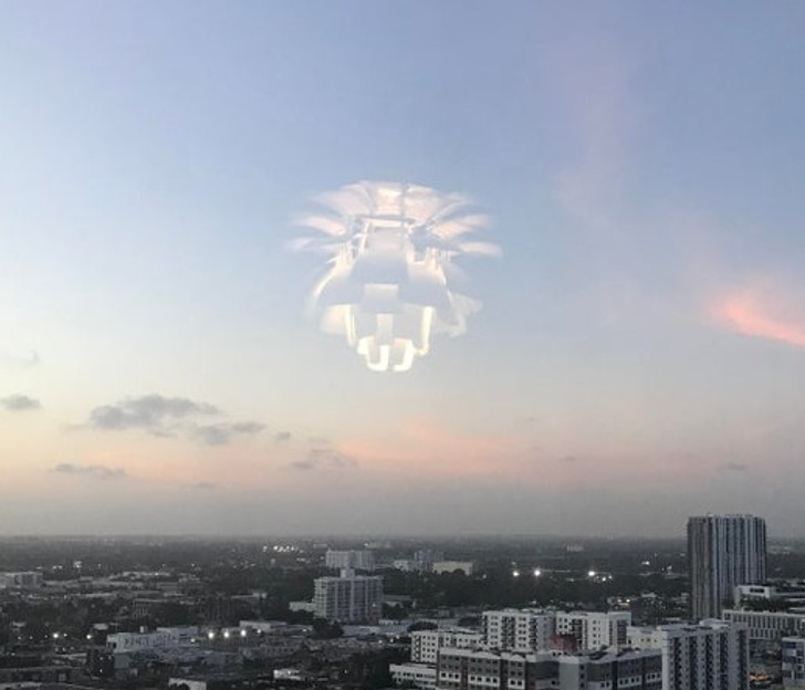 “A mysterious spaceship hovers over Miami.”