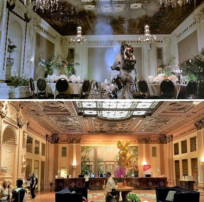 famous movie locations - then and now - ghostbusters millennium biltmore - 11 Art Sil