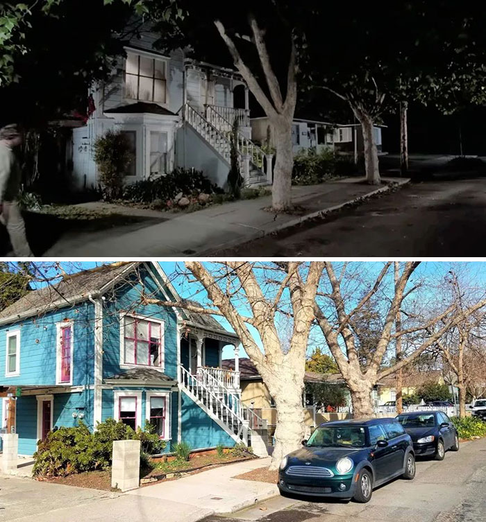 famous movie locations - then and now - house - Od