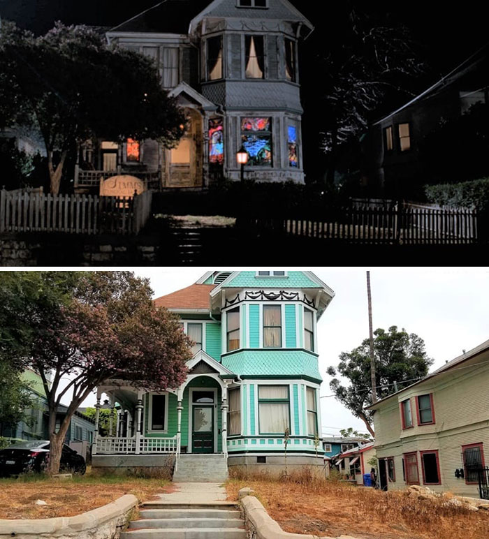 famous movie locations - then and now - victorian mansions - ans M