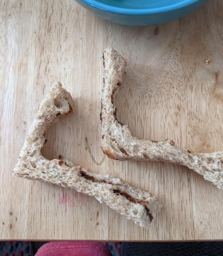 patient people - I cut the crust off my toddler’s sandwich so she would eat the whole thing. I came back to this