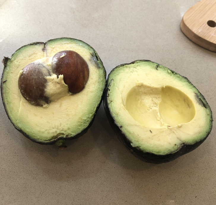 “I got an avocado with 2 pits.”