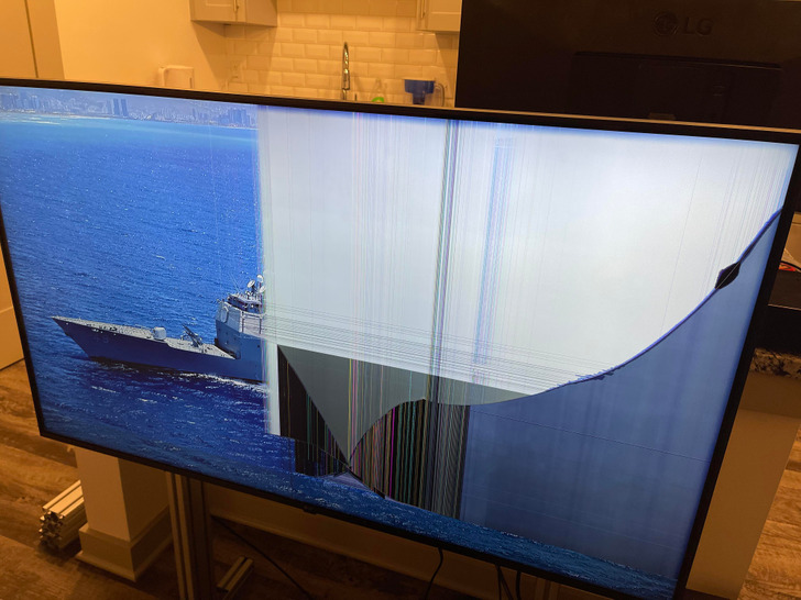 “Just bought a TV and broke it while mounting it.”