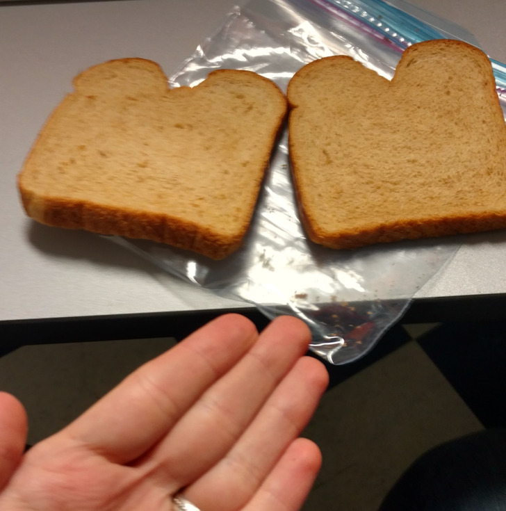 “My wife attempted to make me a sandwich for work while keeping an eye on the baby.”