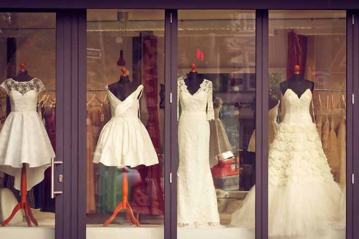 She wanted to look at wedding dresses as a first date.