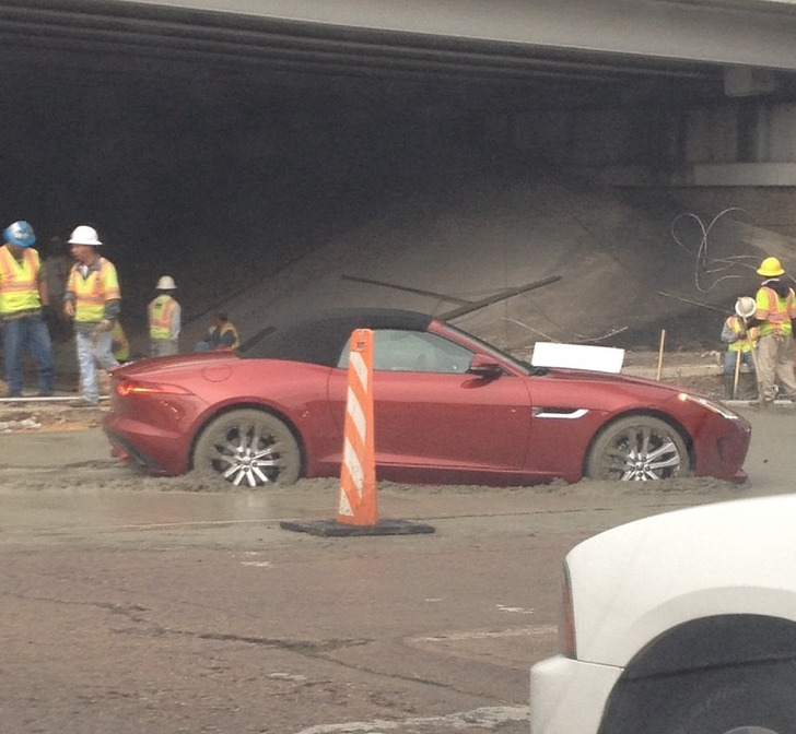 “The owner of this brand new Jaguar believed he was too important to sit in traffic.”